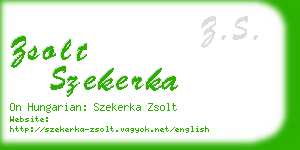 zsolt szekerka business card